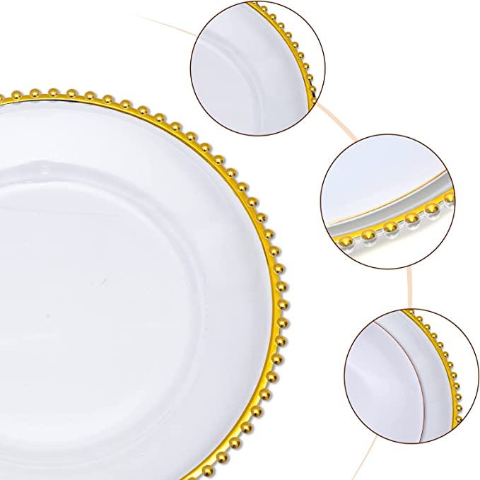Gold-Bead-Acrylic-Charger-Plates-10PCS,-13-5